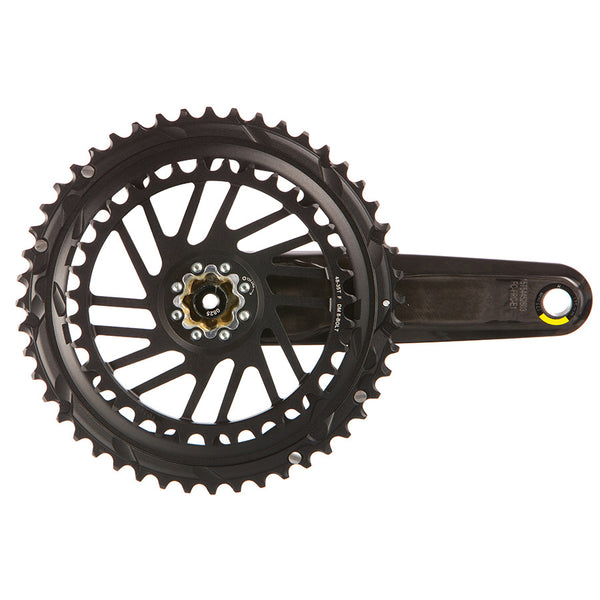 SRAM, Force 2x E1, Crankset, Speed: 12, Spindle: 28.99mm, BCD: Direct Mount SRAM 8 Bolt, 50/37, DUB, 160mm, Black, Road