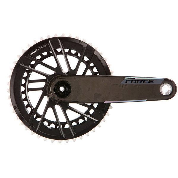 SRAM, Force 2x E1, Crankset, Speed: 12, Spindle: 28.99mm, BCD: Direct Mount SRAM 8 Bolt, 50/37, DUB, 160mm, Black, Road