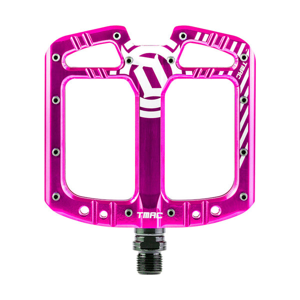 Deity, TMAC, Platform Pedals, Body: Aluminum, Spindle: Cr-Mo, 9/16'', Pink, Pair