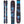 Pair of skis with butterfly design on a white background